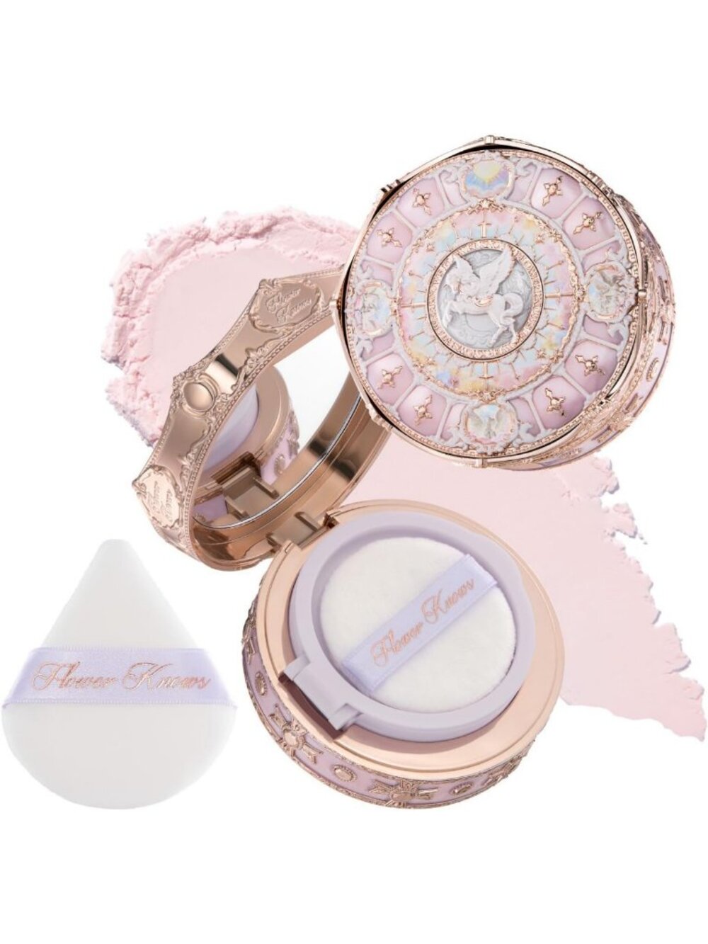 Talc-Free Loose Setting Powder with Unicorn Cloud & Flower Knows - Soft Finish
